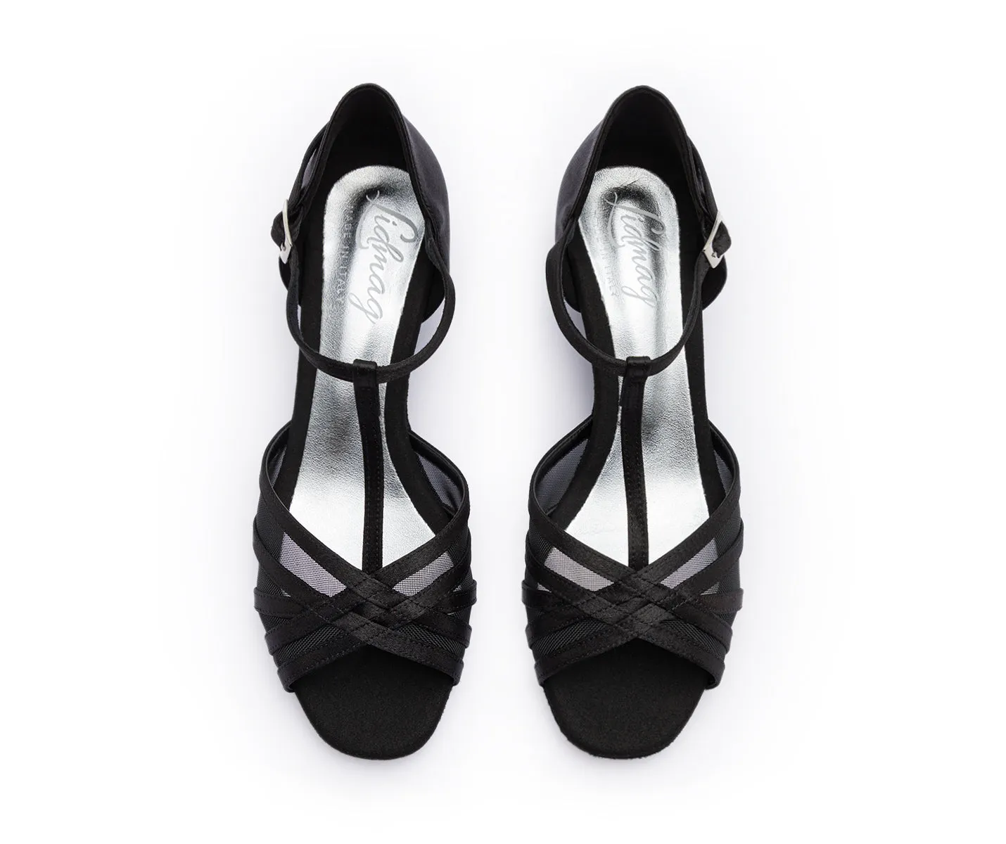 705 Zapatos de danza de raso negro