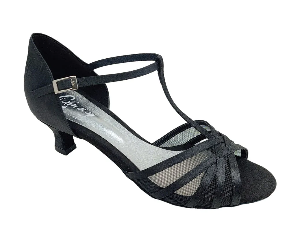 705 Zapatos de danza de raso negro