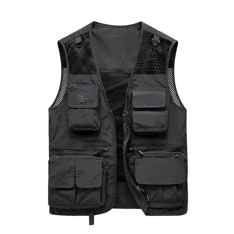 Abrigo Chaleco de Trabajo para Hombre con Bolsillos Chaqueta Sin Mangas Chaqueta Ropa de Hombre Impermeable Militar Outd