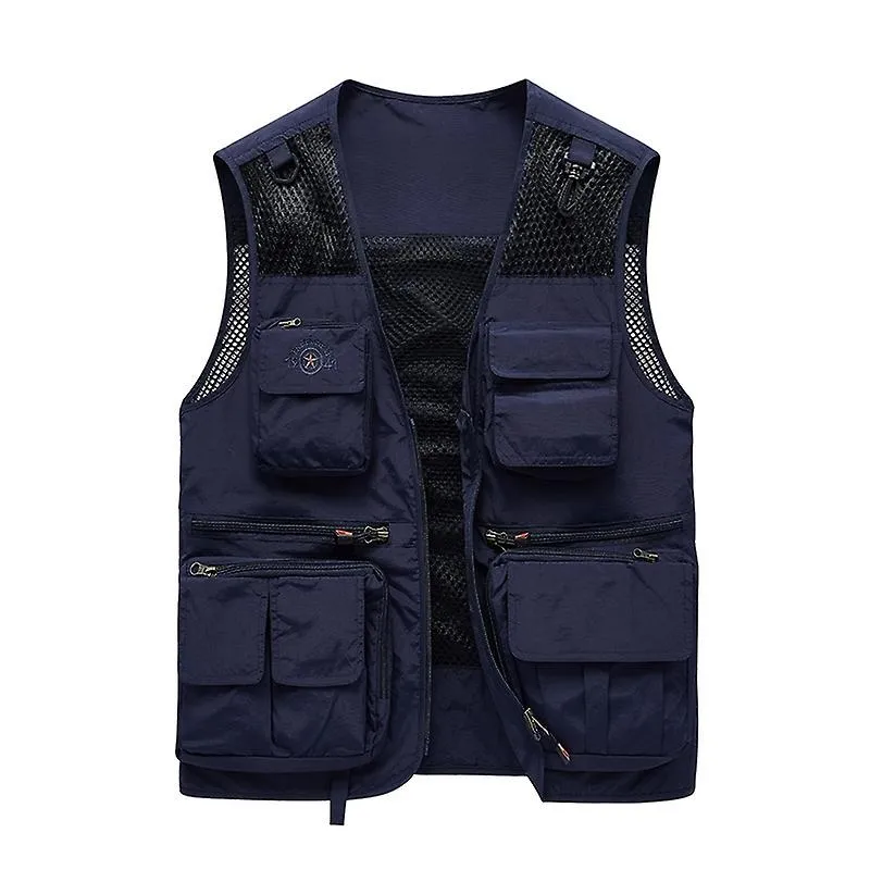 Abrigo Chaleco de Trabajo para Hombre con Bolsillos Chaqueta Sin Mangas Chaqueta Ropa de Hombre Impermeable Militar Outd