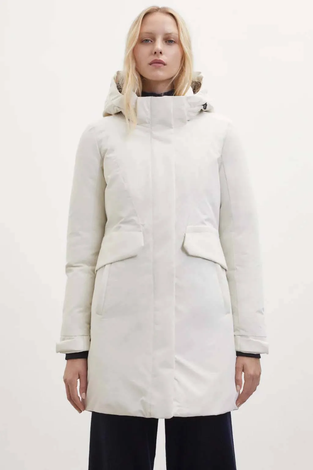 abrigo impermeable ecoalf kongur 987 creamy white