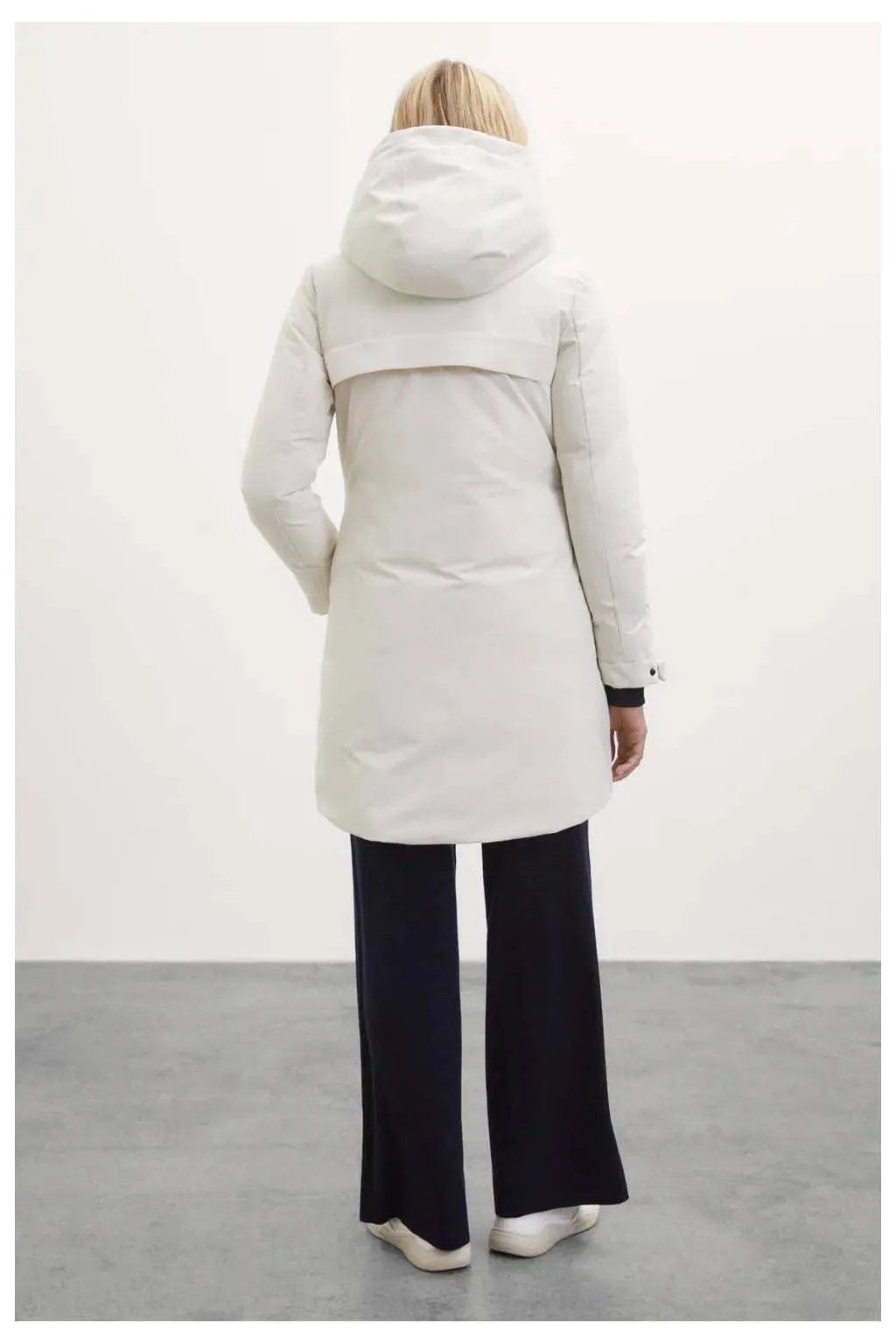 abrigo impermeable ecoalf kongur 987 creamy white