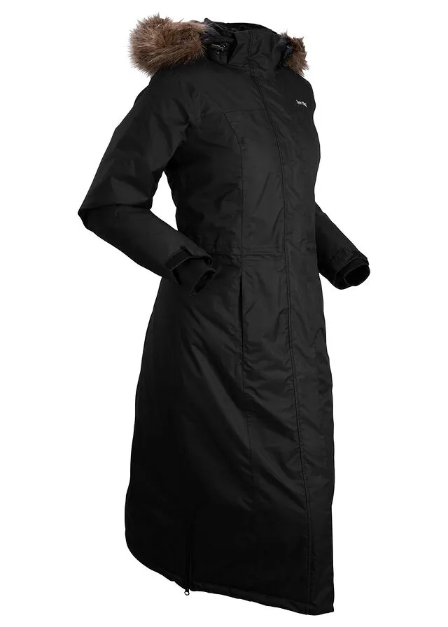 Abrigo para exteriores con pelo Negro