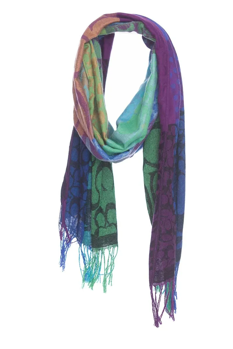 ACCESORIOS COLOR MORADO  PASHMINA