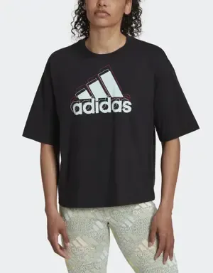 ADIDAS CAMISETA ESSENTIALS MULTICOLORED LOGO LOOSE FIT CROPPED