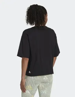 ADIDAS CAMISETA ESSENTIALS MULTICOLORED LOGO LOOSE FIT CROPPED