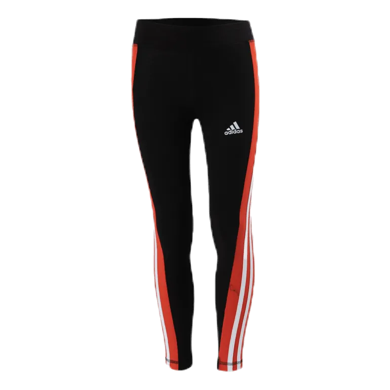 Adidas Girls Linear 3 Stripe Tight Orange/Black