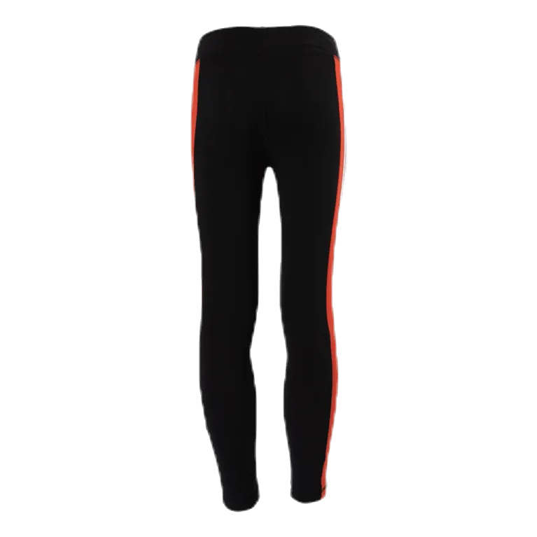 Adidas Girls Linear 3 Stripe Tight Orange/Black