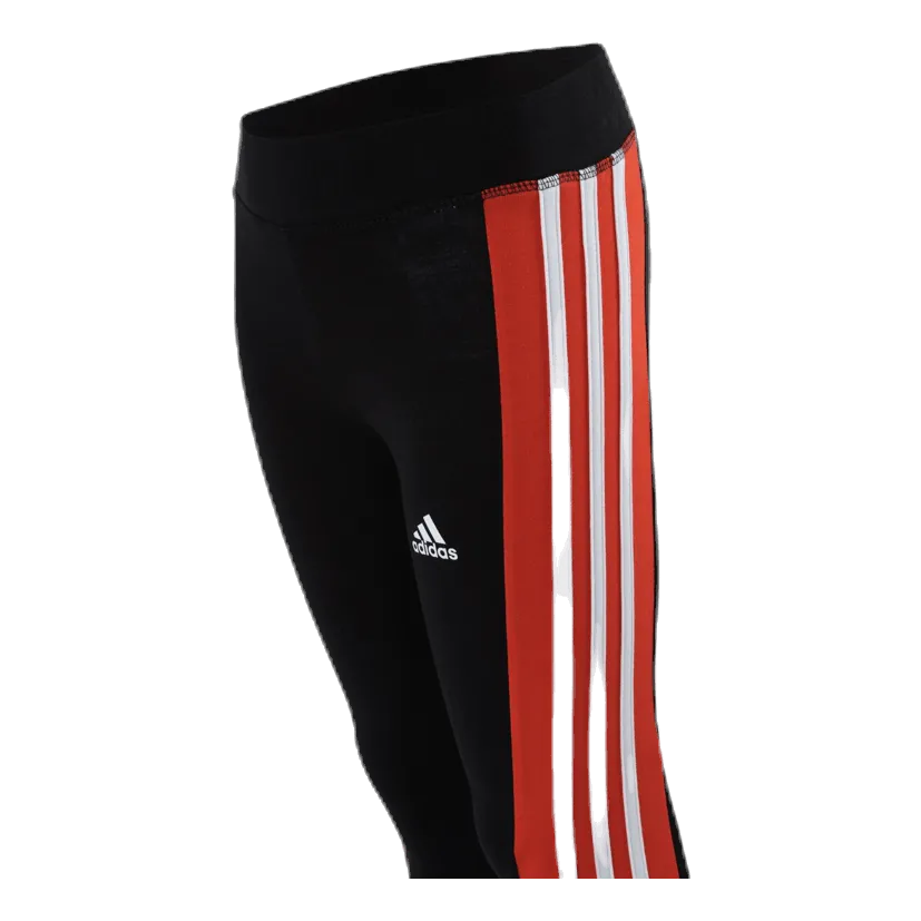 Adidas Girls Linear 3 Stripe Tight Orange/Black