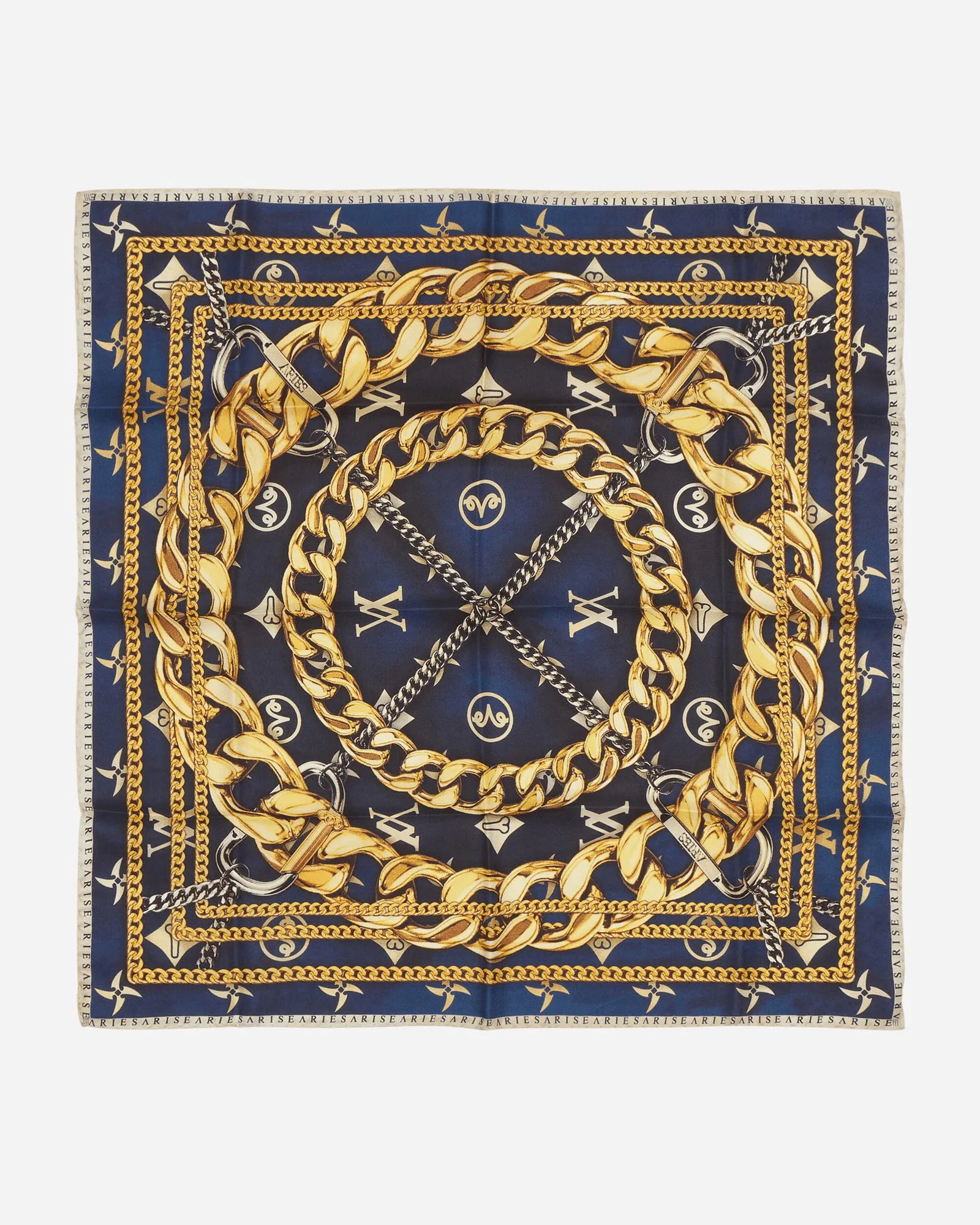 Aries Chain Print Silk Bandana