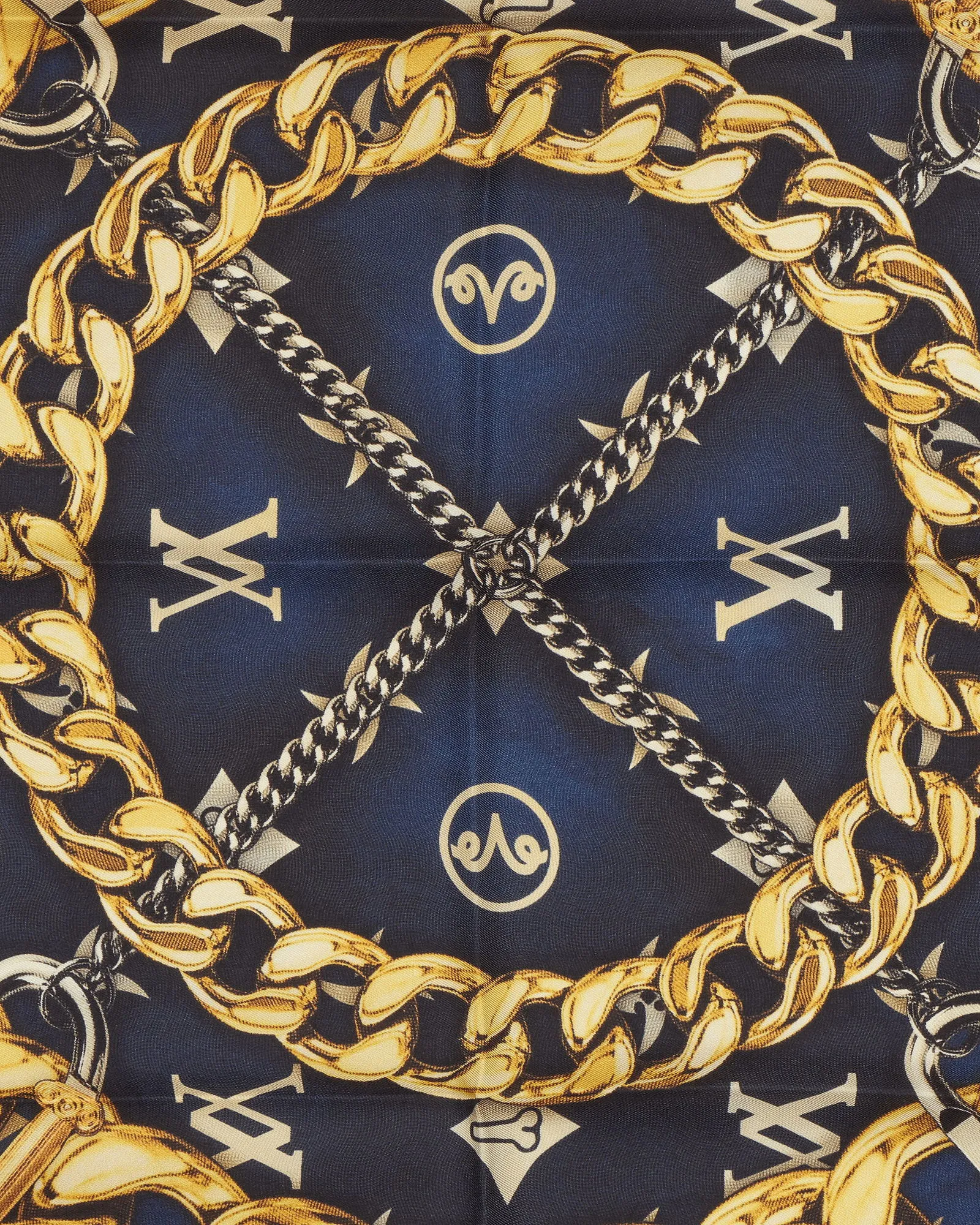 Aries Chain Print Silk Bandana
