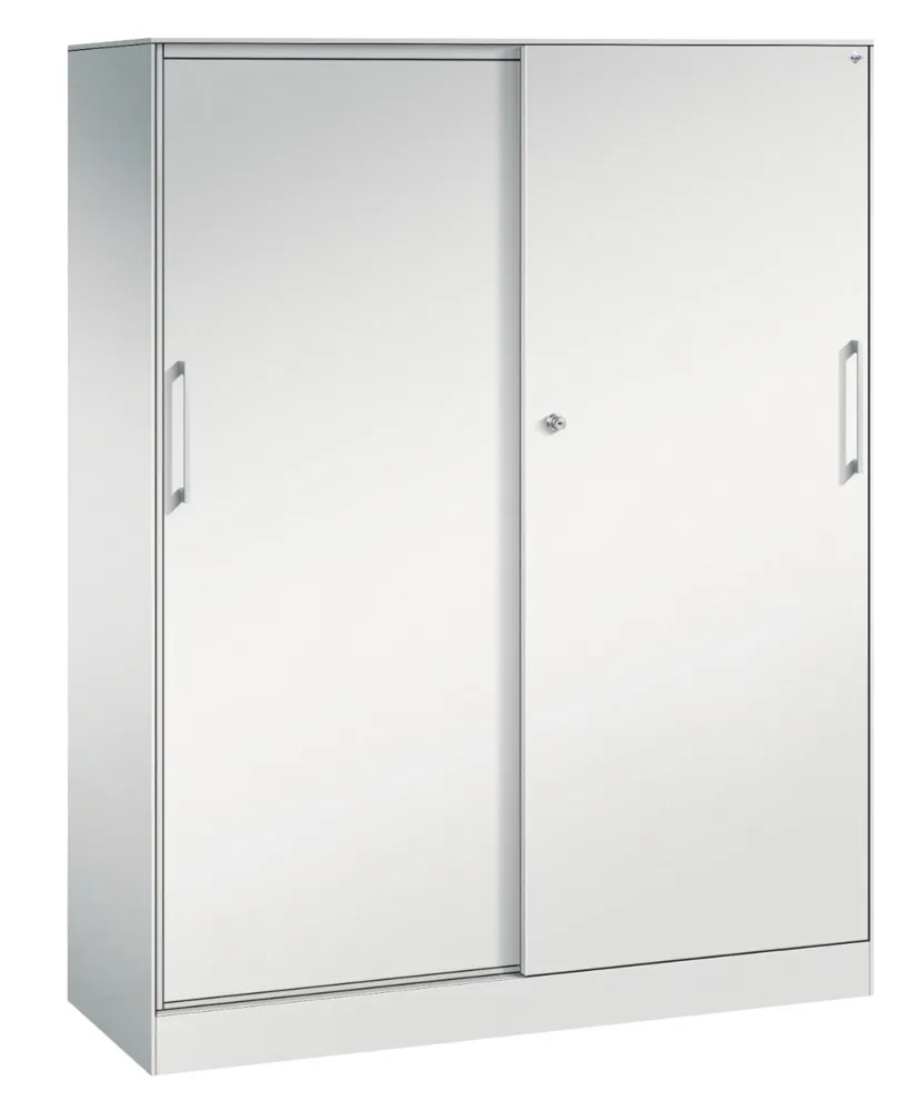 Armario de puertas correderas C+P Asisto, 1200 x 435 x 1617 mm, gris claro