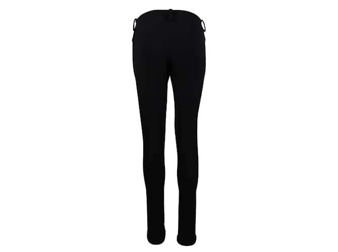 Autre Marque Pantalones Diliborio de cuero desgastado Negro 