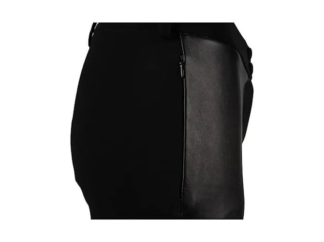 Autre Marque Pantalones Diliborio de cuero desgastado Negro 