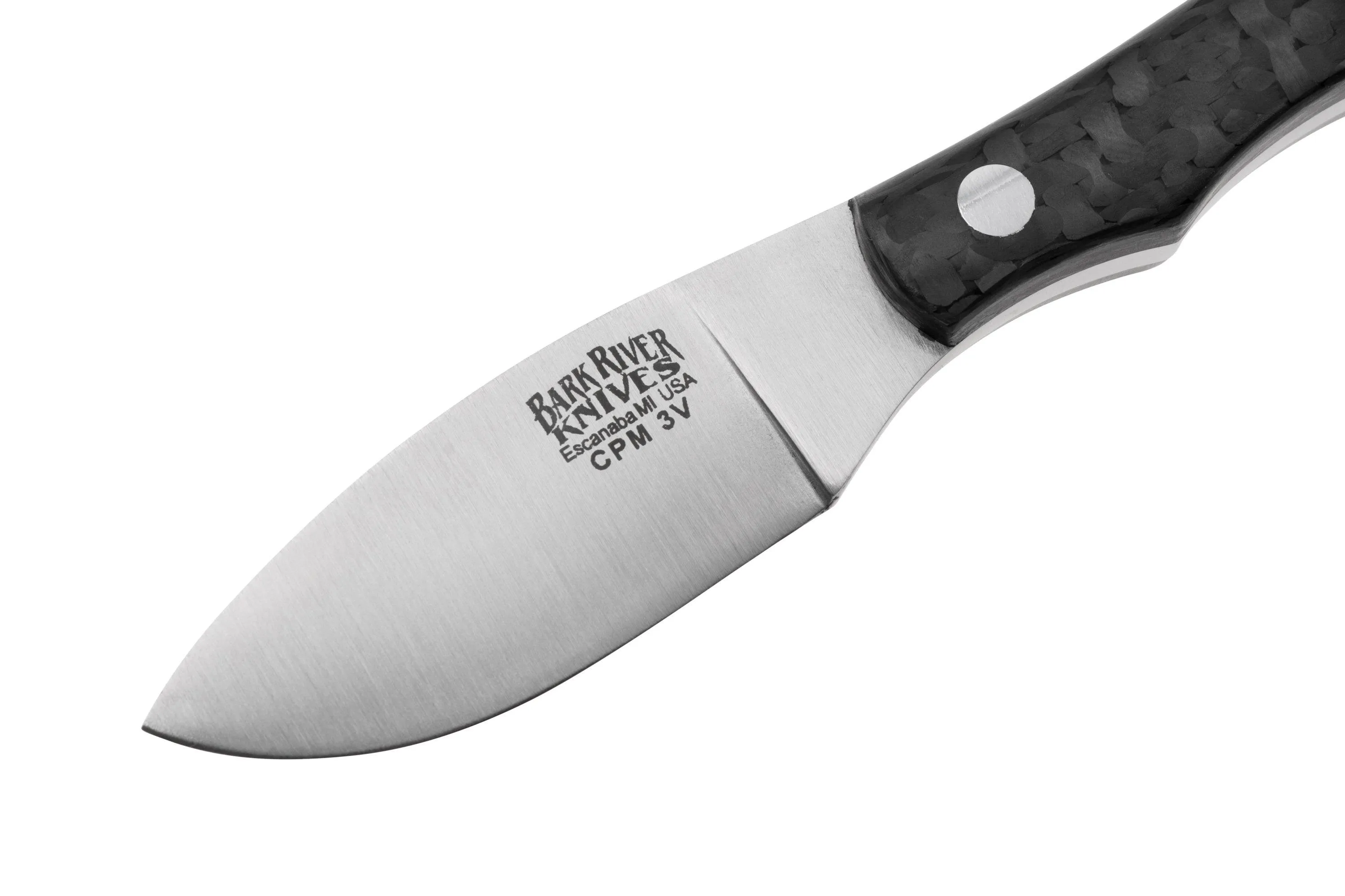 Bark River Micro Canadian CPM 3V, Black Carbon Fiber, cuchillo fijo