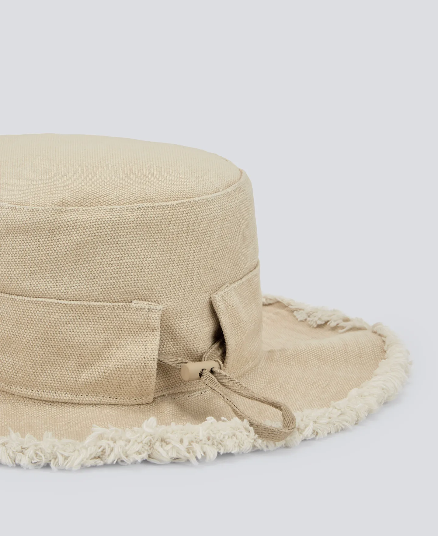 Beige adjustable hat woman