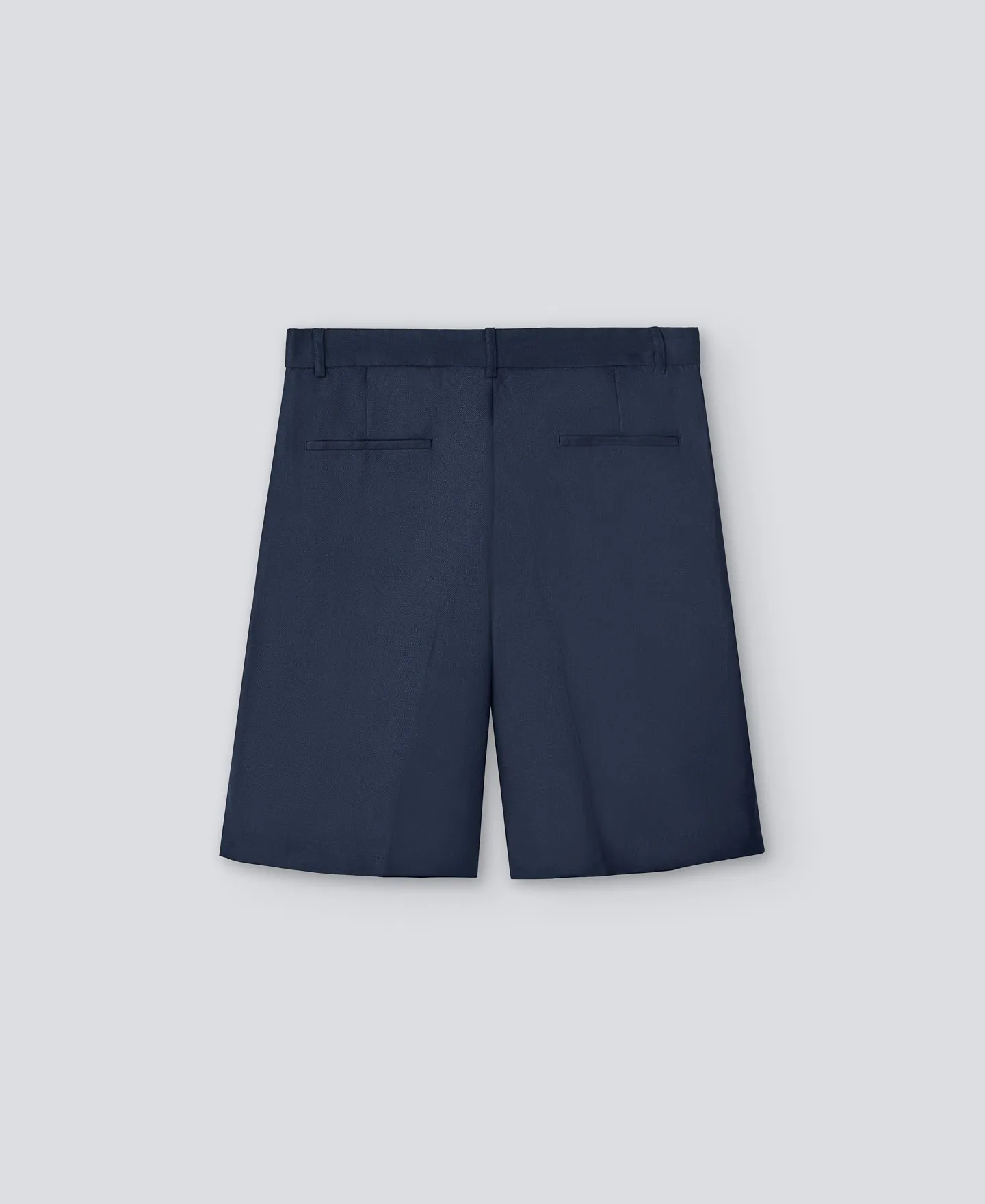 Bermuda en lino azul marino hombre