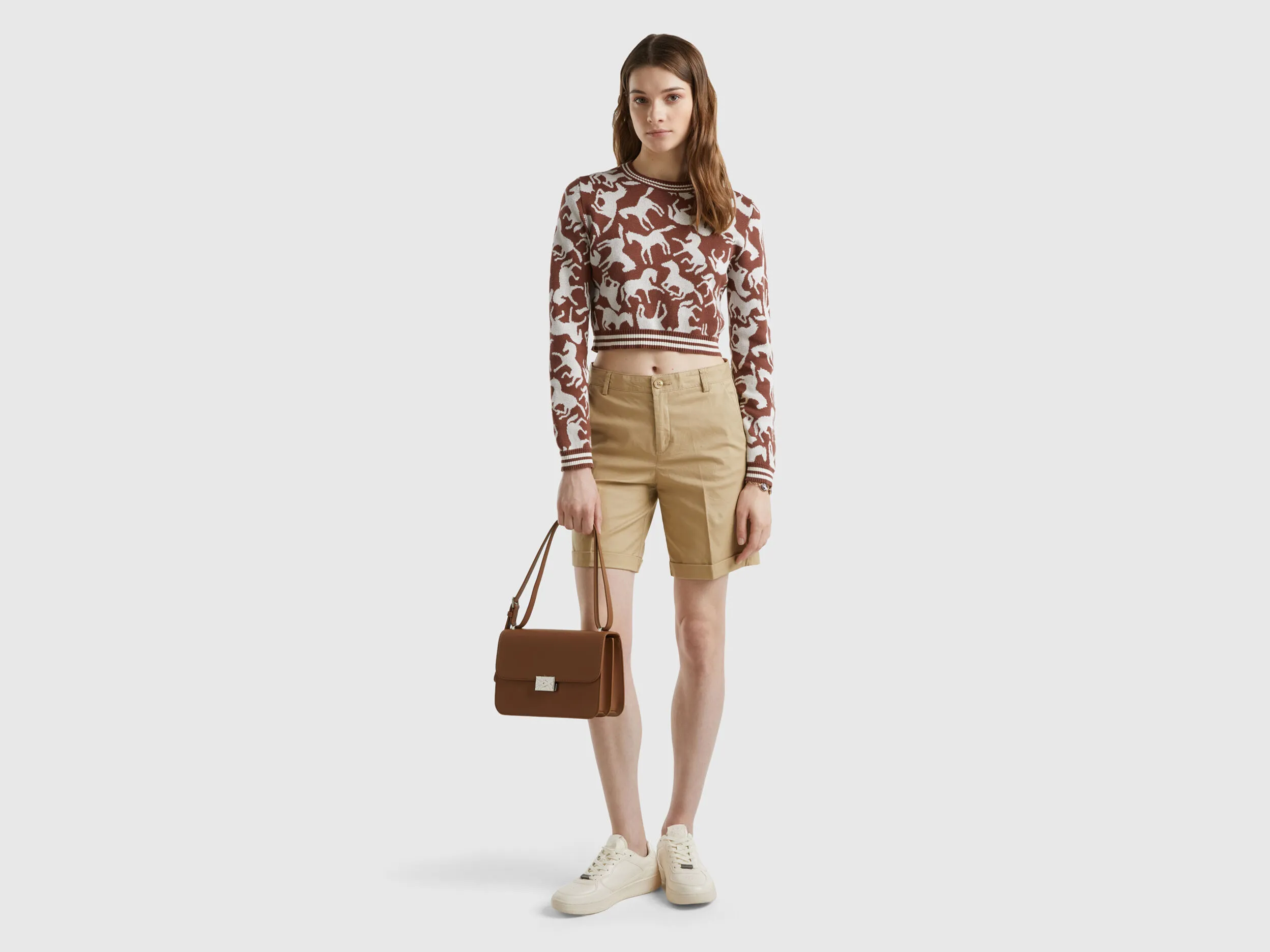 Bermudas de algodón elástico