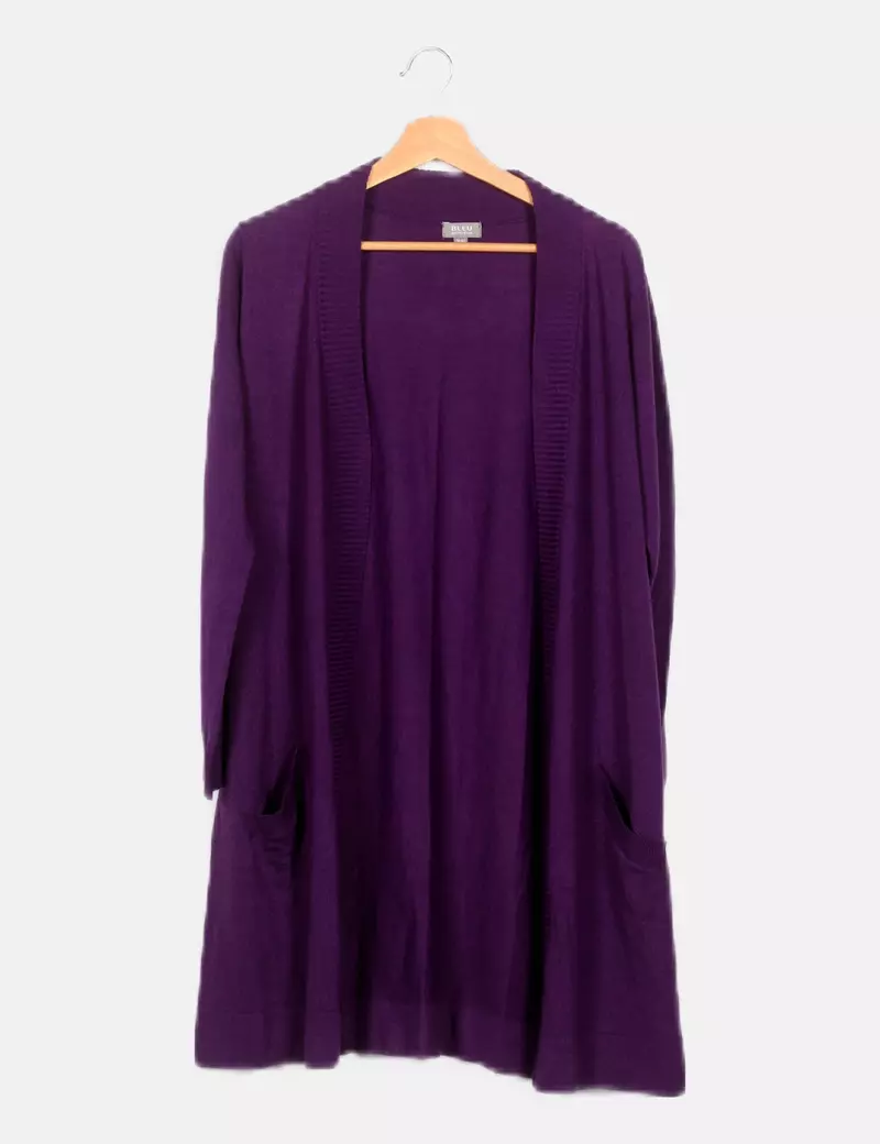 Bleu bonheur Cárdigan morado punto