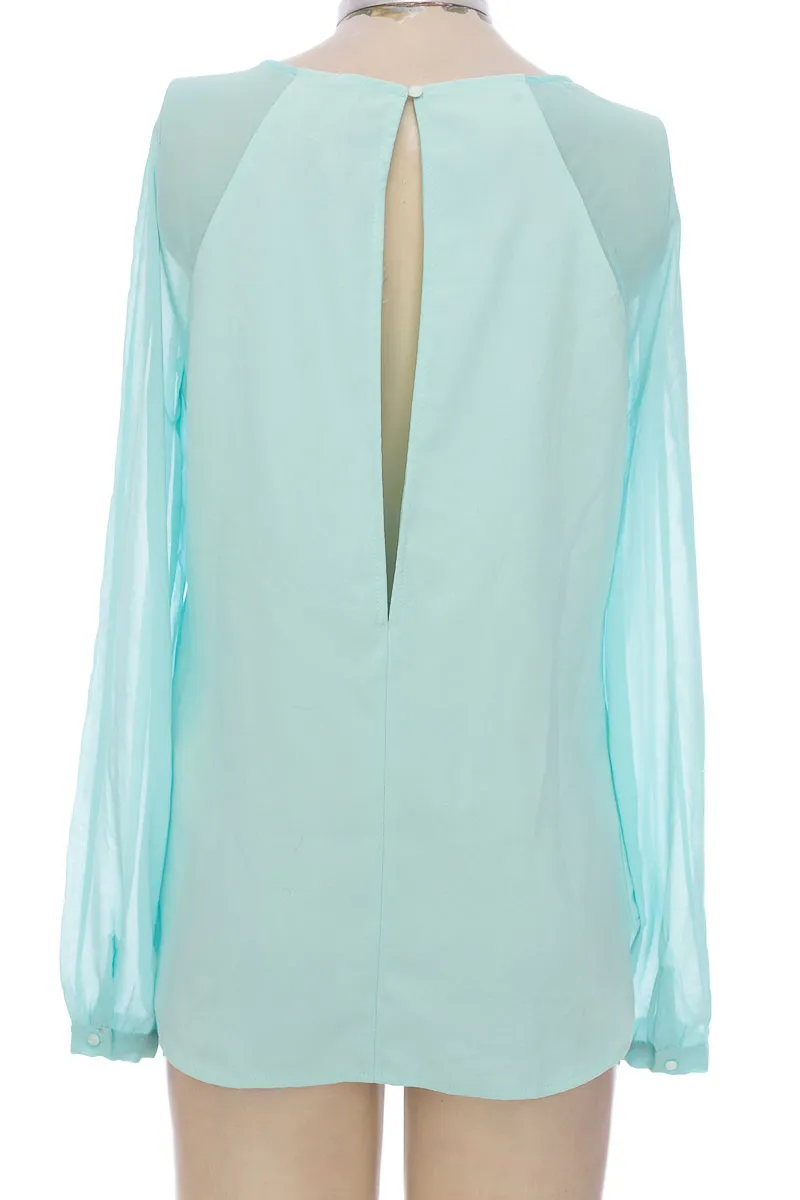 BLUSA COLOR AGUAMARINA  NAF NAF