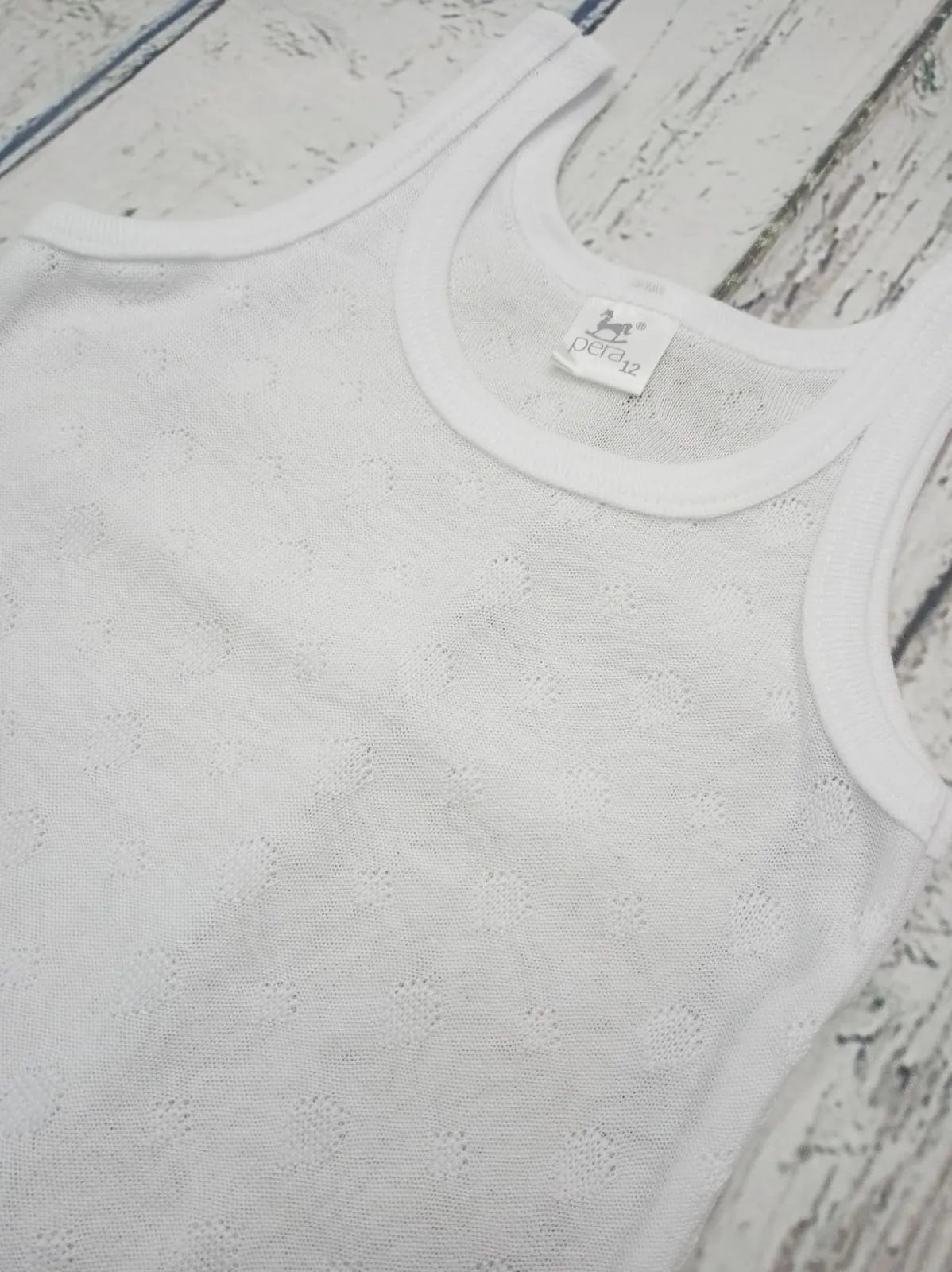 Body bebé de tirantes blanco calado 