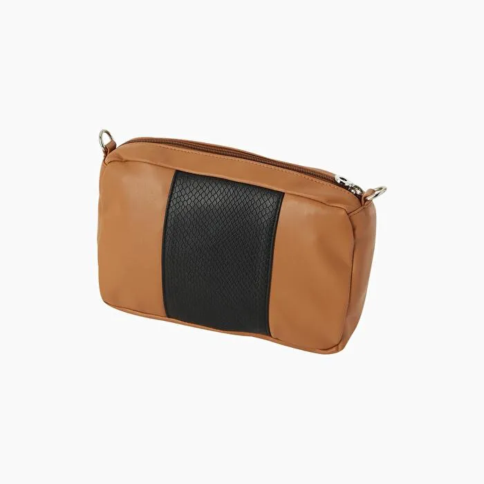 Bolsa interna extra bag efecto nappa estampado snake galleta y negro O bag glam