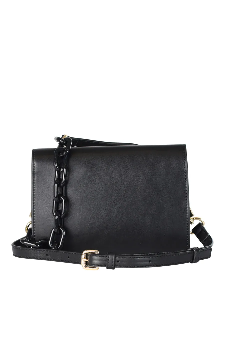 Bolso bandolera negro con cerradura ojo y estrella en metal