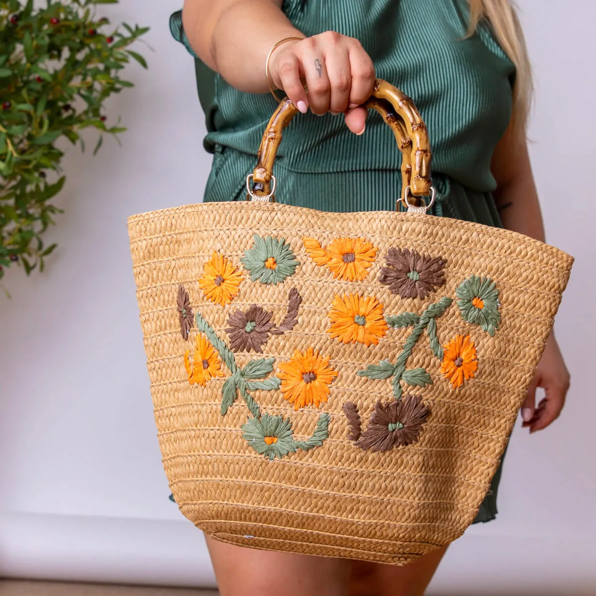 BOLSO FLORETA  NARANJA