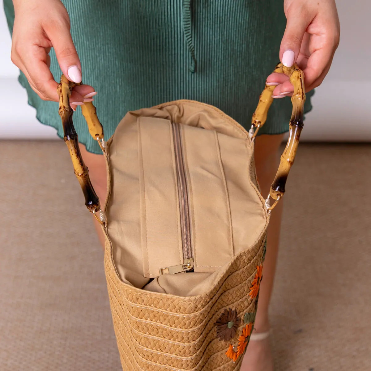BOLSO FLORETA  NARANJA