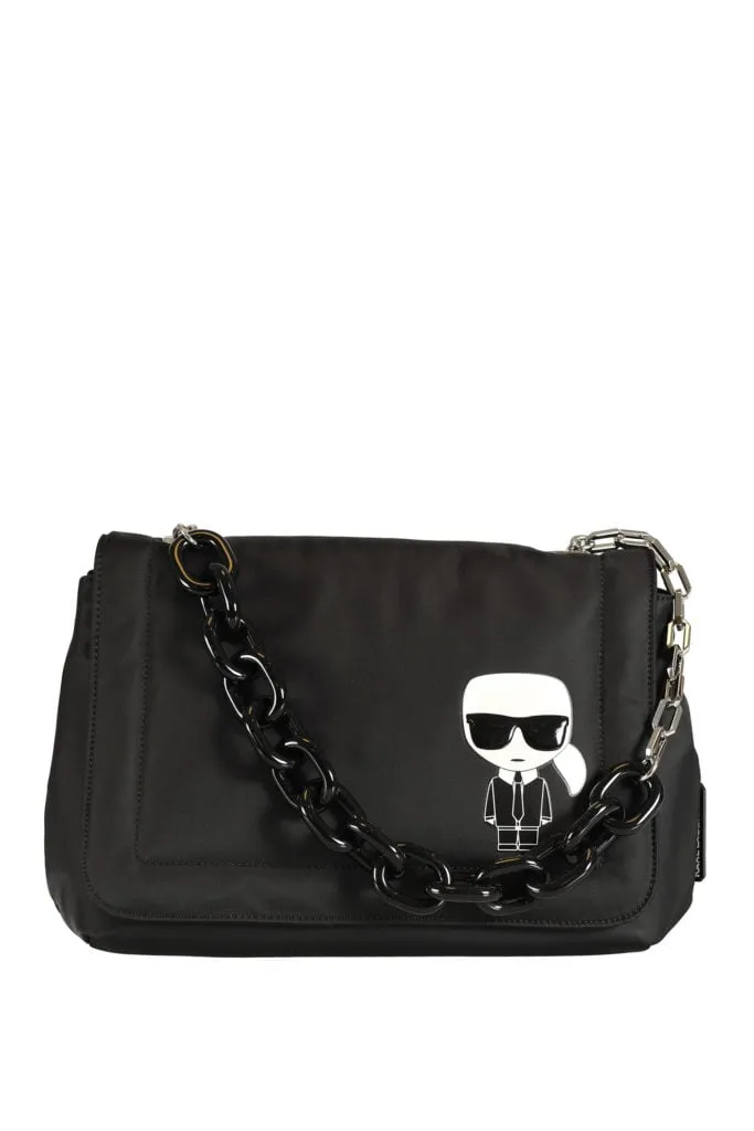 Bolso negro de nailon 