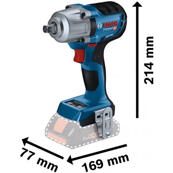 BOSCH  GDS 18V450 PC  ATORNILLADORA CON IMPACTO SIN BATERíAS Y CARGADORES, LIION, 18 V,  AH, 1/2 PULGADA CUADRADA, 450 NM, 