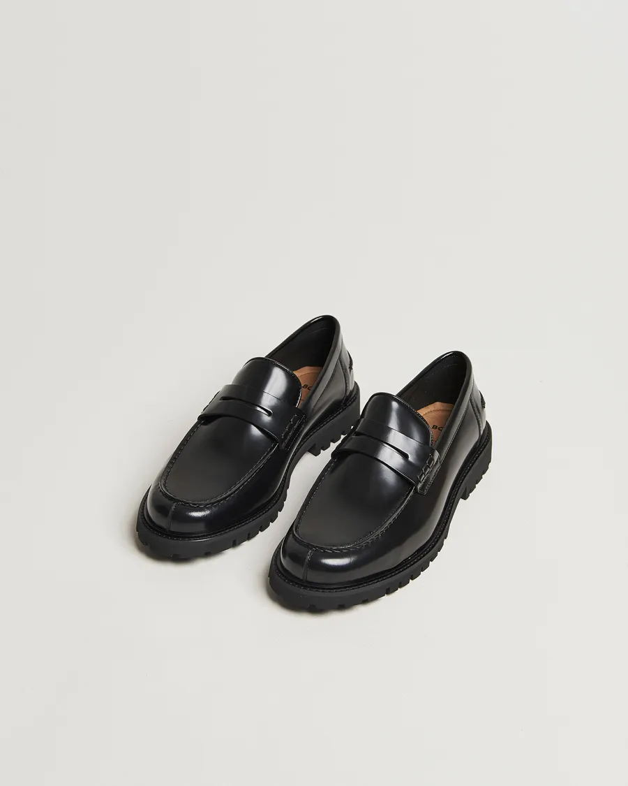 BOSS BLACK Richayl Leather Loafer Black
