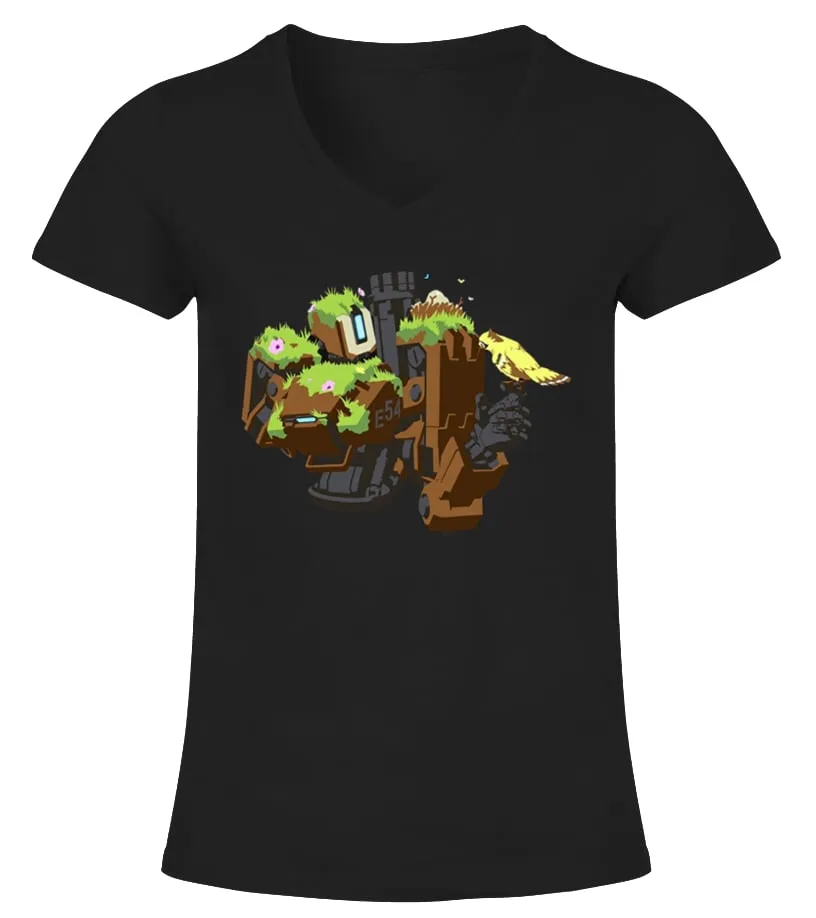 Boston Terrier Highfive Camiseta cuello pico Mujer