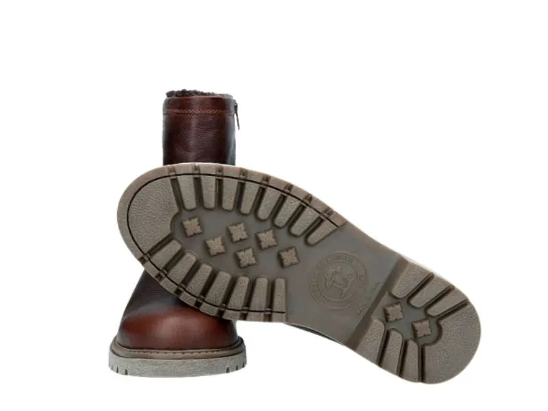 BOTA DE PIEL CON CREMALLERA FEDRO C28 PANAMA JACK EN COLOR CUERO