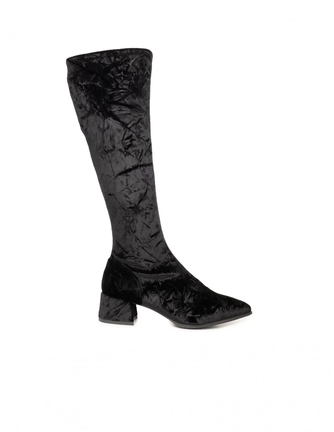 Botas Altas Terciopelo Negras PERA LIMONERA
