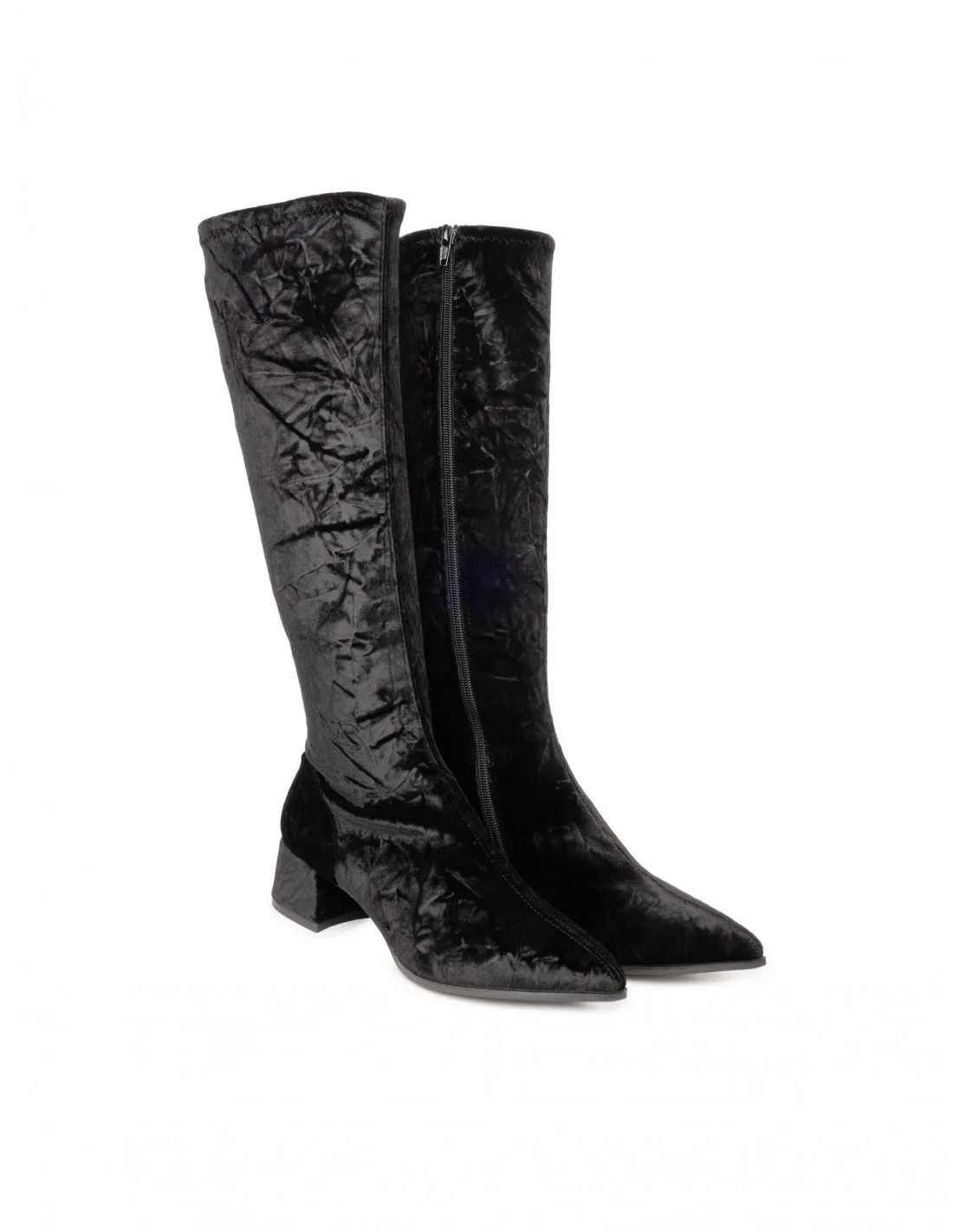 Botas Altas Terciopelo Negras PERA LIMONERA