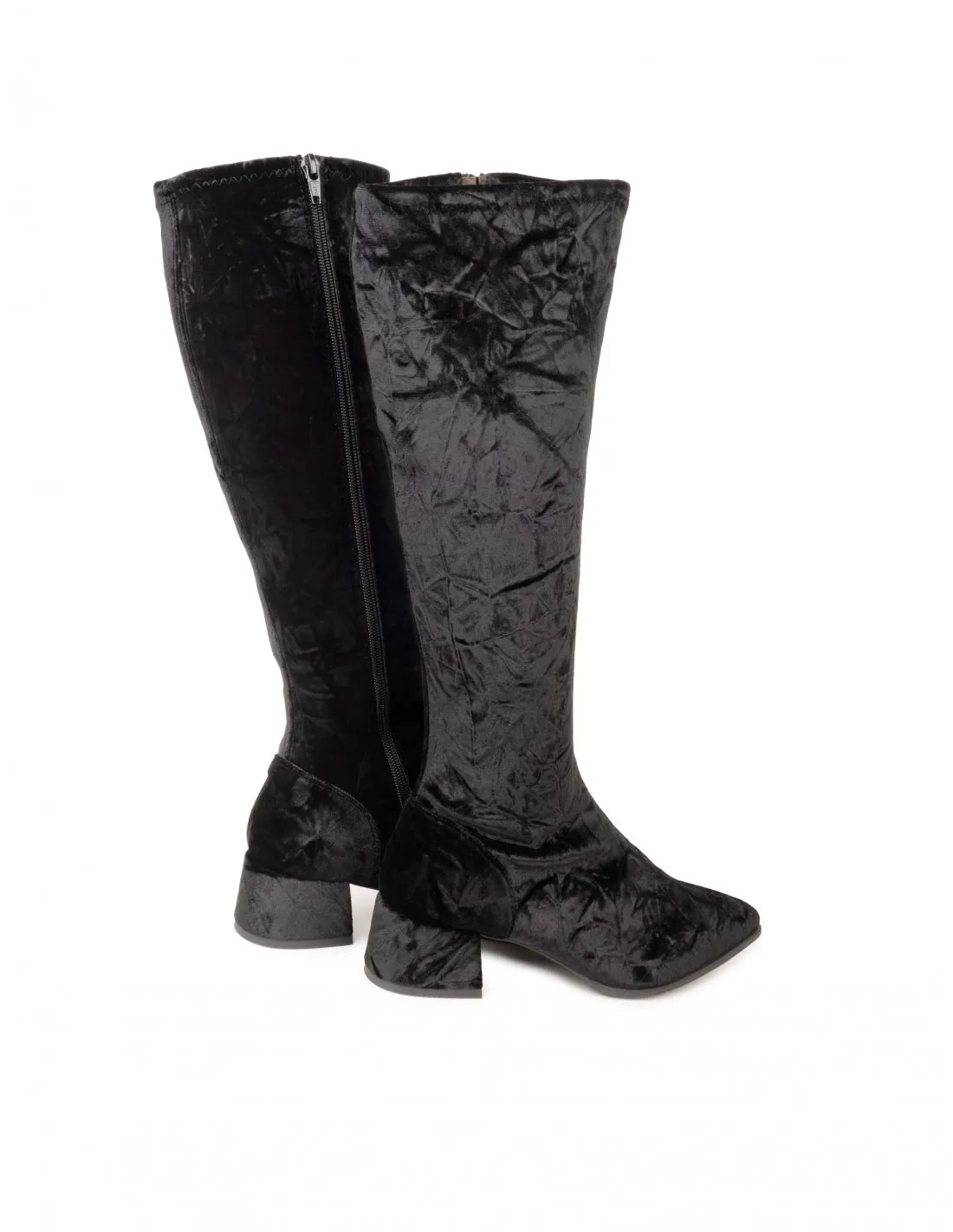Botas Altas Terciopelo Negras PERA LIMONERA