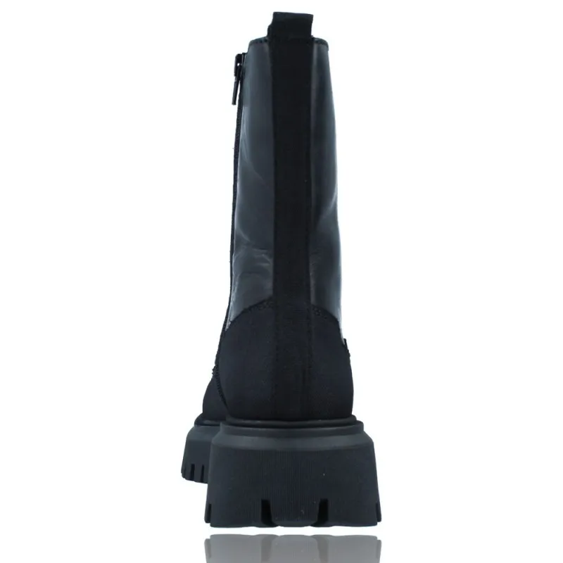 Botas Casual Militar Bikers de Piel con Cordones para Mujeres de LOL 6861 Dipha