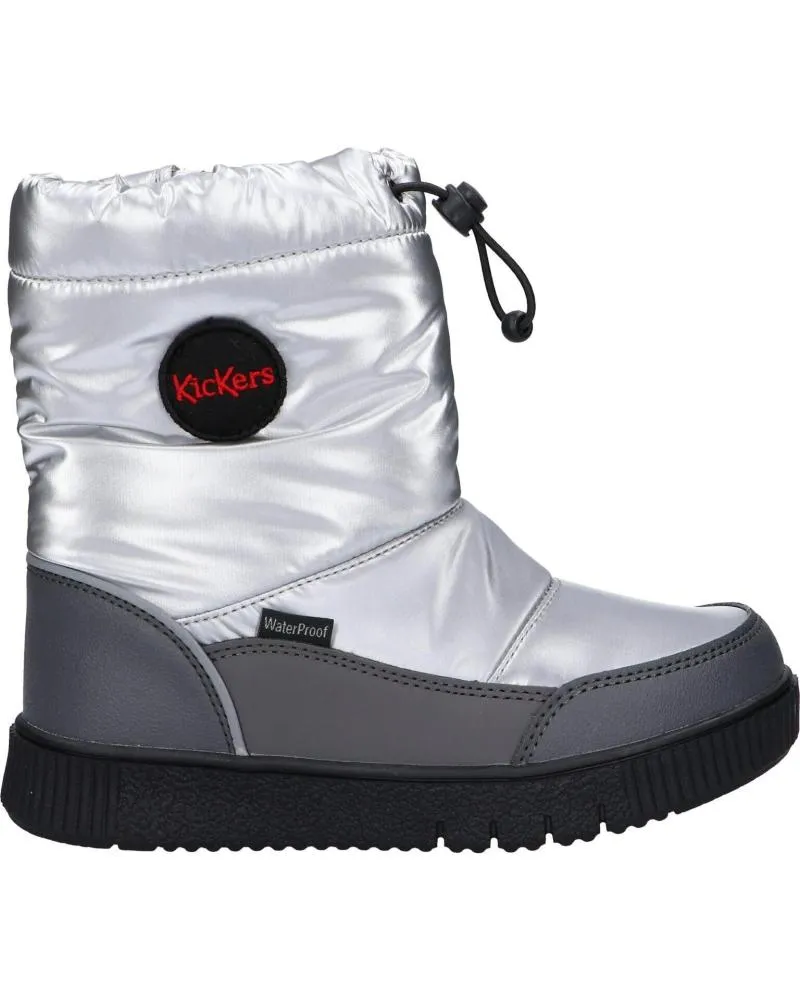 BOTAS DE NIñA Y NIñO KICKERS 83018030 ATLAK 16 ARGENT