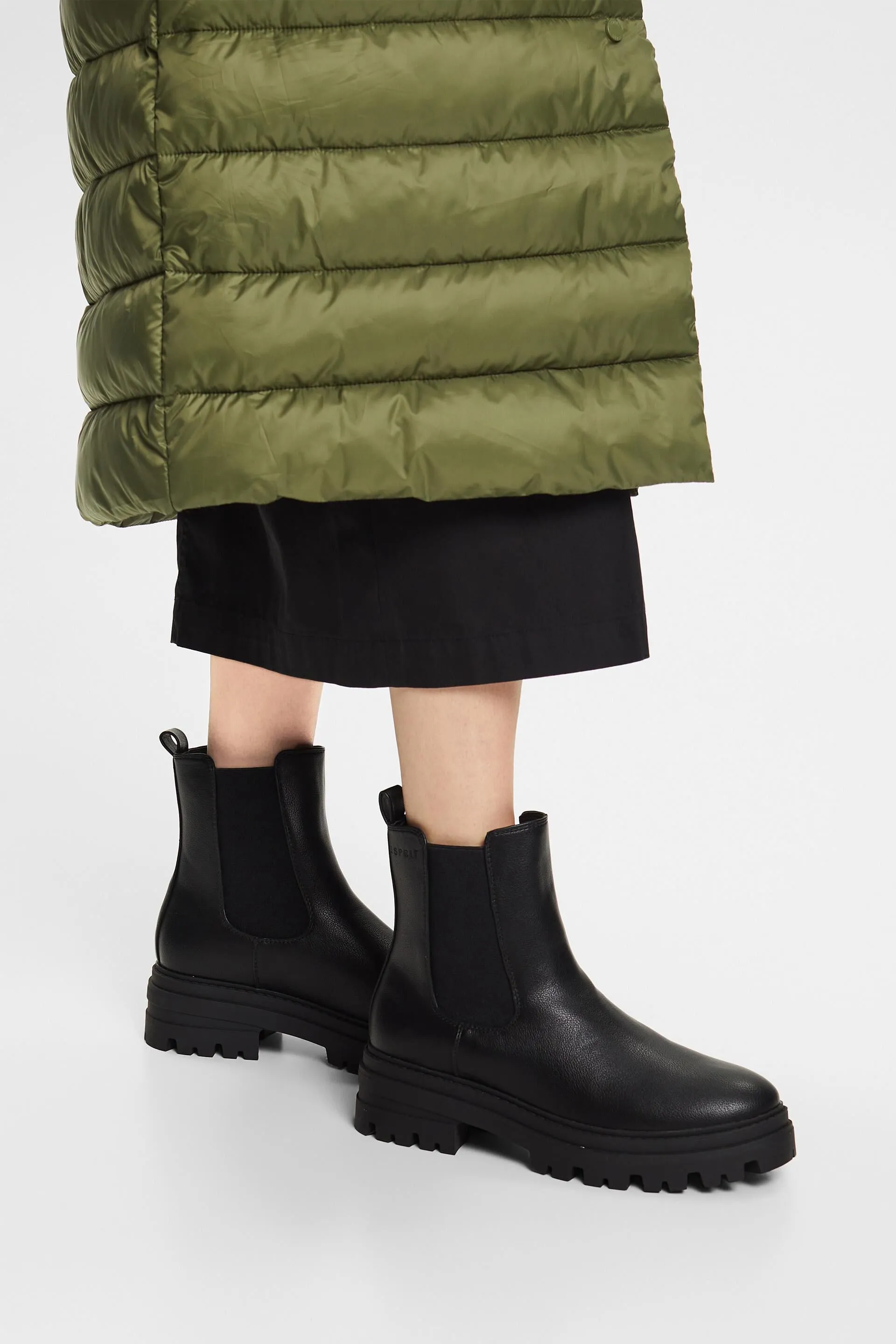 Botas de polipiel con suela gruesa