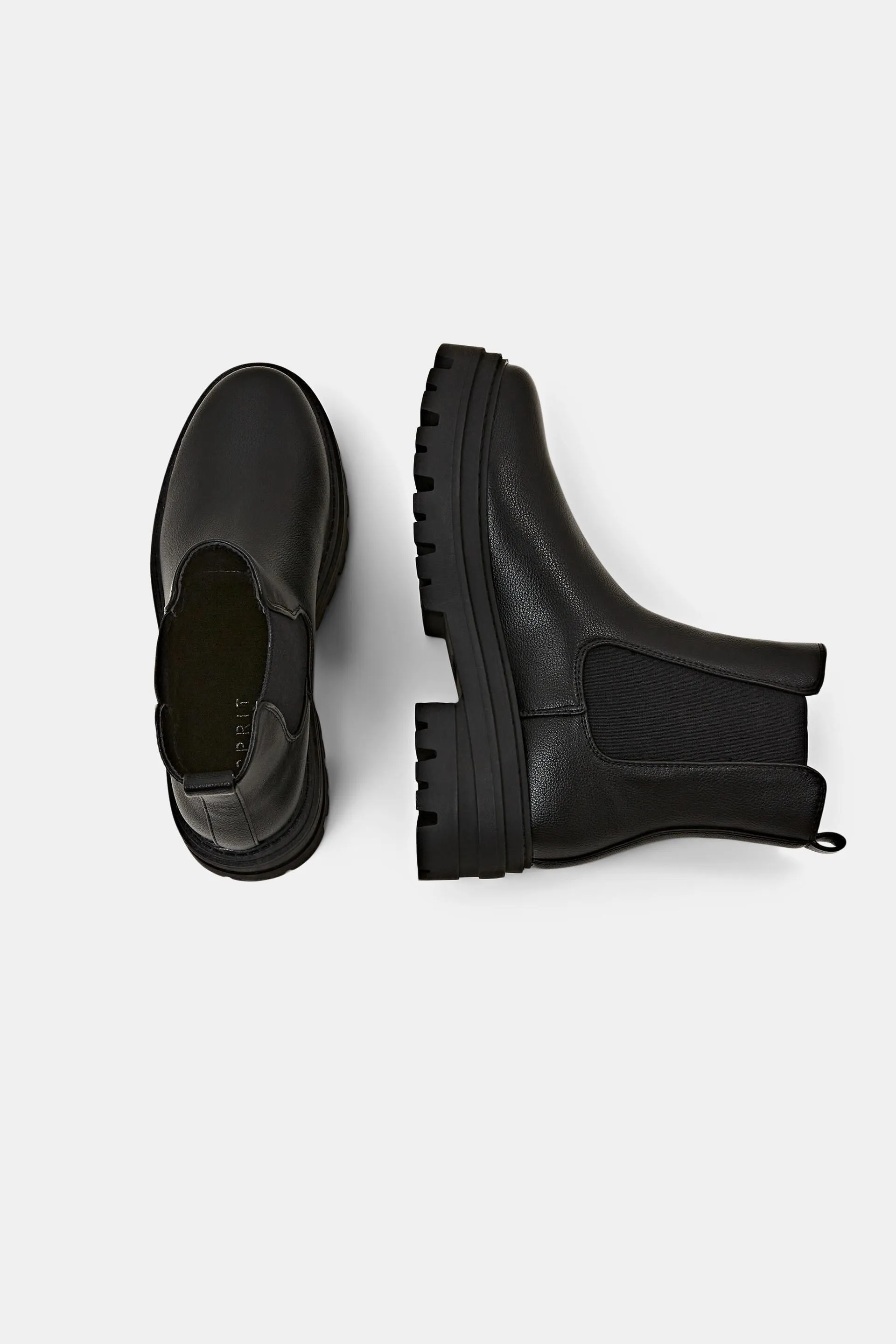 Botas de polipiel con suela gruesa