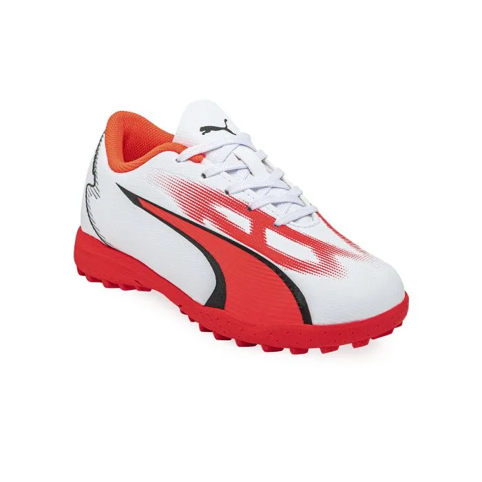 Botines De Futbol Puma Ultra Play TF Niño Niña Blanca