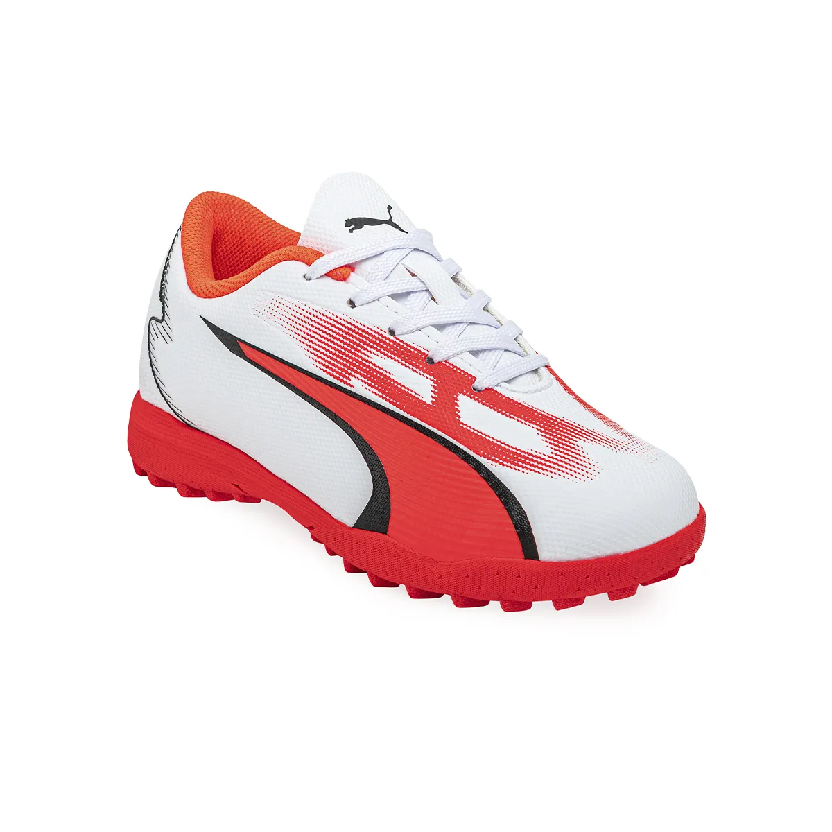 Botines De Futbol Puma Ultra Play TF Niño Niña Blanca