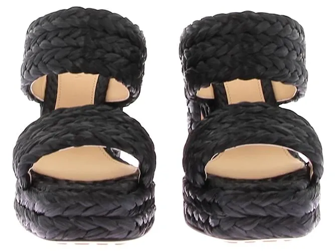BOTTEGA VENETA Sandalias T.EU 36.5 Tela Negro 