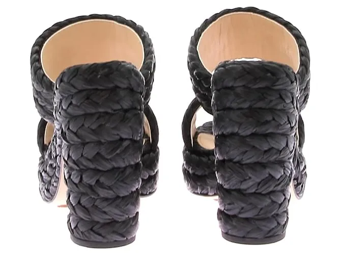 BOTTEGA VENETA Sandalias T.EU 36.5 Tela Negro 