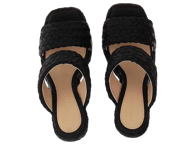 BOTTEGA VENETA Sandalias T.EU 36.5 Tela Negro 
