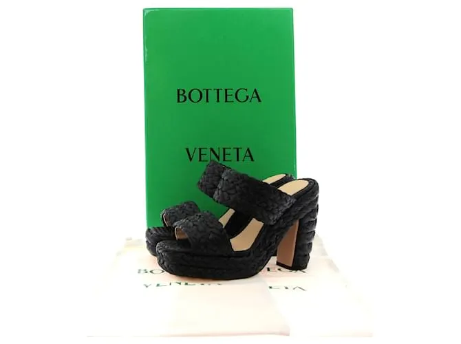 BOTTEGA VENETA Sandalias T.EU 36.5 Tela Negro 