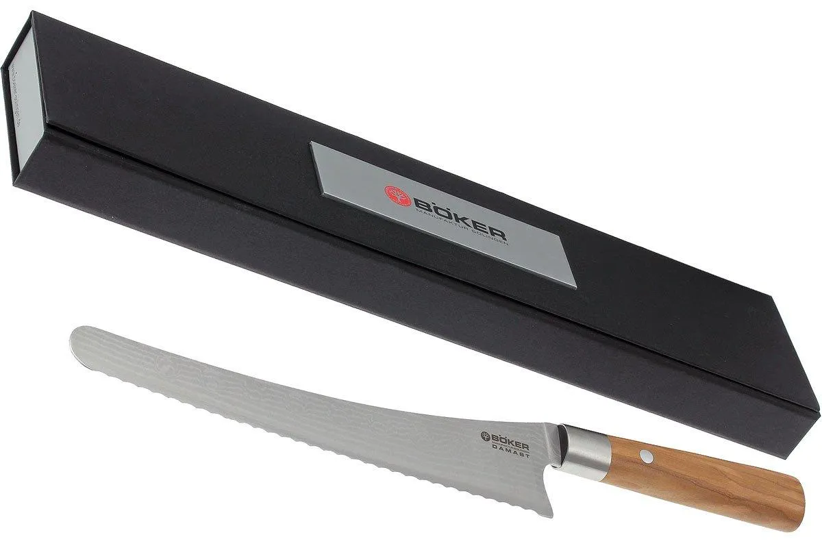 Böker Damast Olive 23,5 cm cuchillo de pan, 130433DAM
