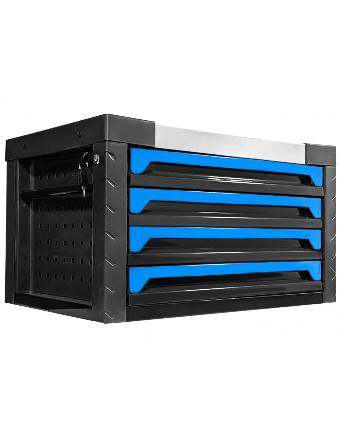 Caja de Herramientas tipo COFRE Con 4 Cajones y bandeja de acero inoxidable , 690 x 465 x 383 mm