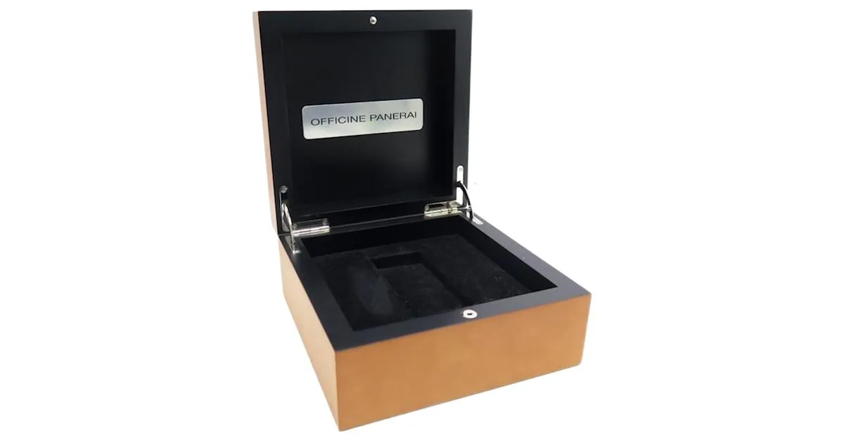 CAJA PARA RELOJ PANERAI OFFICINE LUMINOR RADIOMIR CAJA DE RELOJ SUMERGIBLE DE MADERA Castaño 